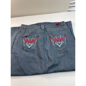 Y2K Embroidered Crest Jeans Women’s 17/18 Stretch Denim Embroidered Pocket